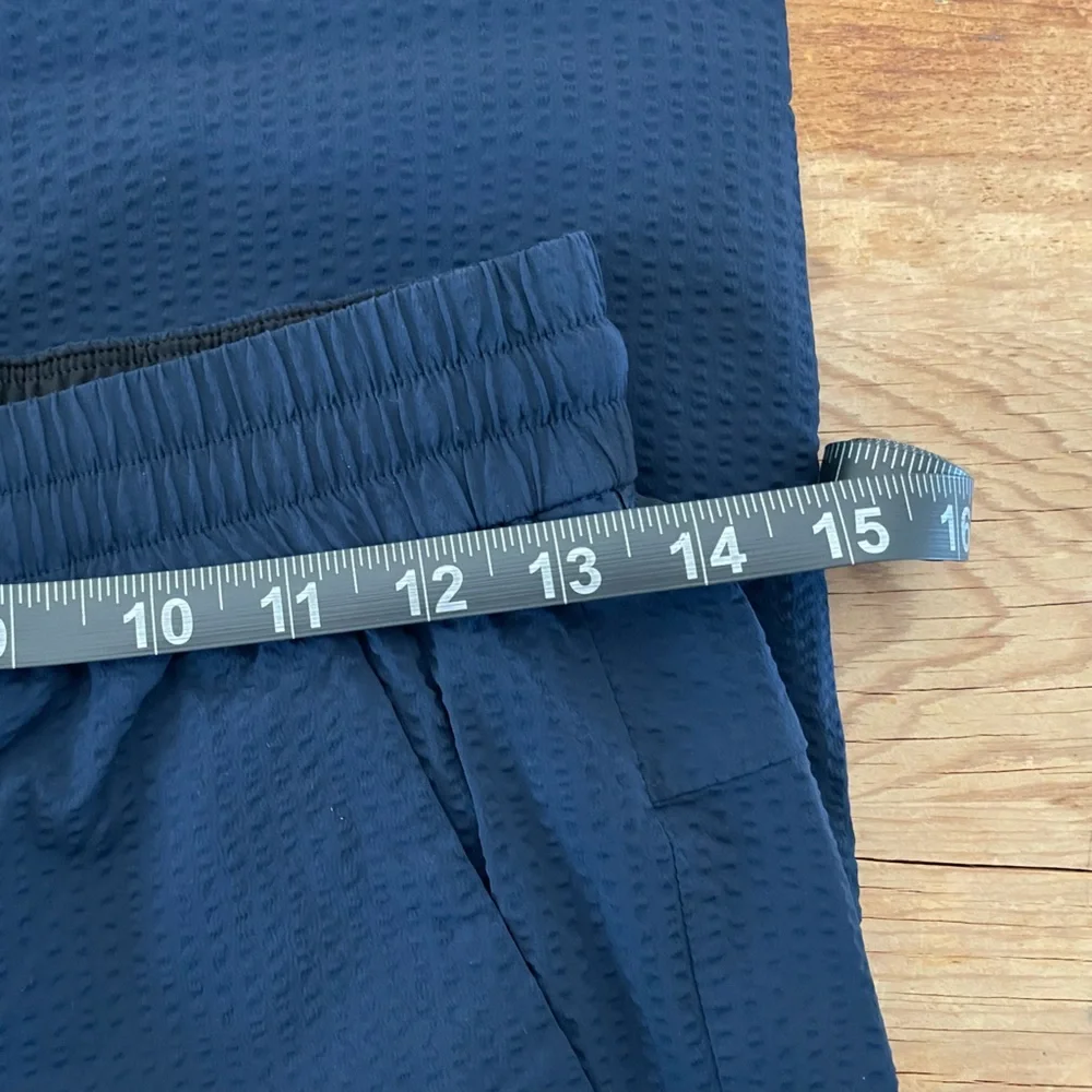Lululemon Men's Bowline Work Pants Navy Blue Lightweight Textured Tapered Sz S